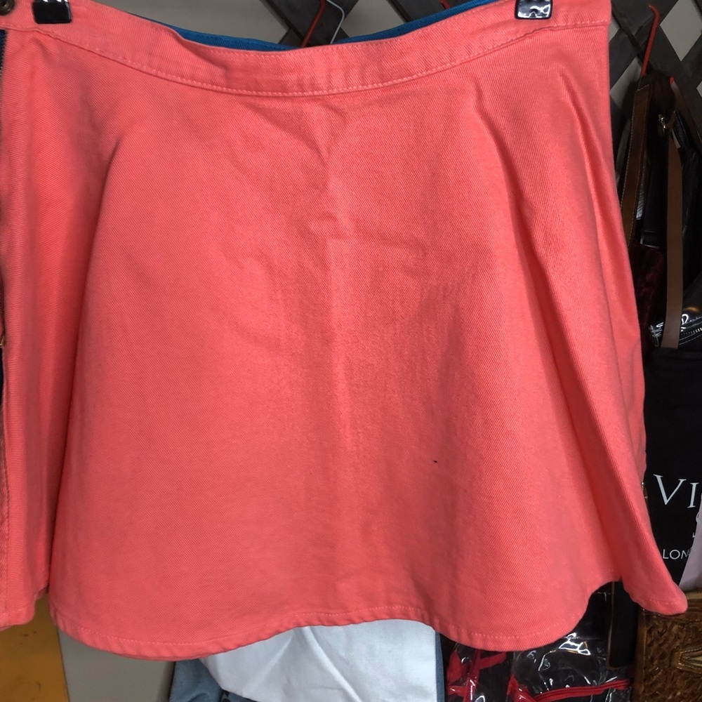 Coral Denim Circle Skirt | American Apparel